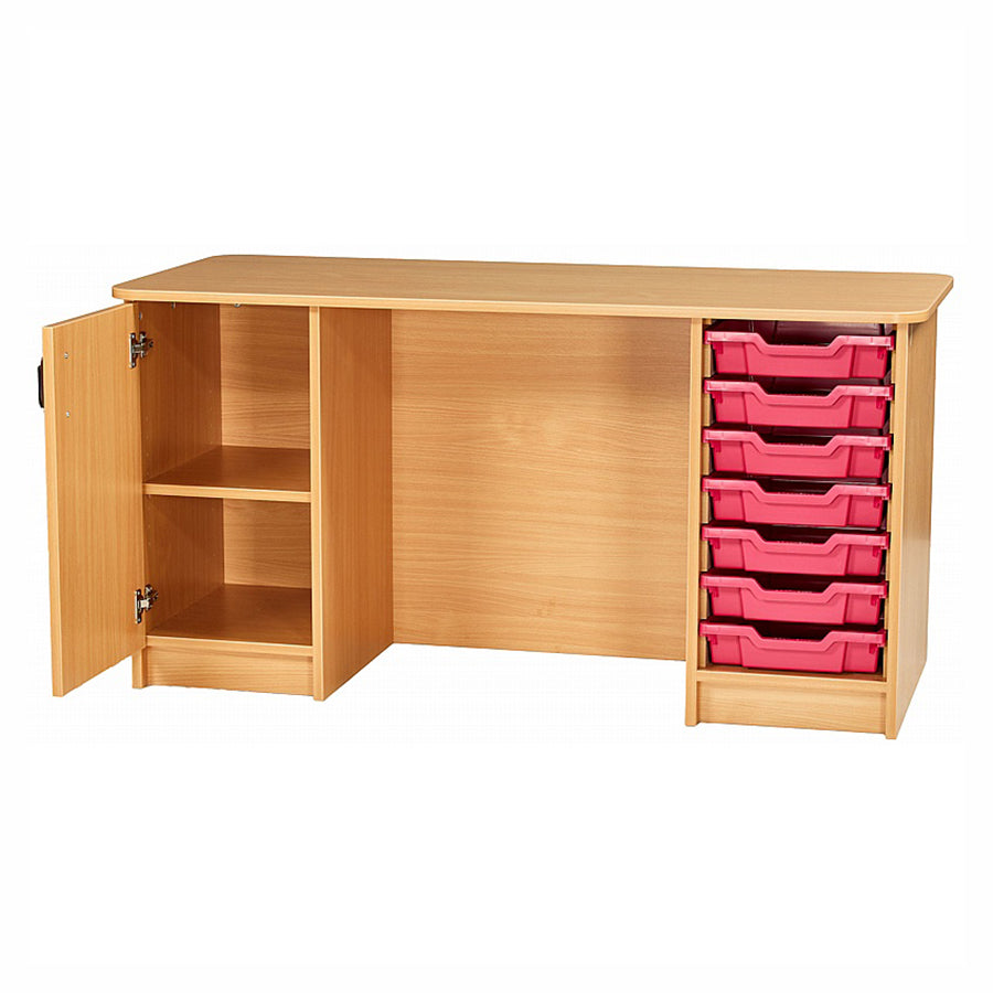 Kubbyclass® Double Pedestal 7 Tray Desk