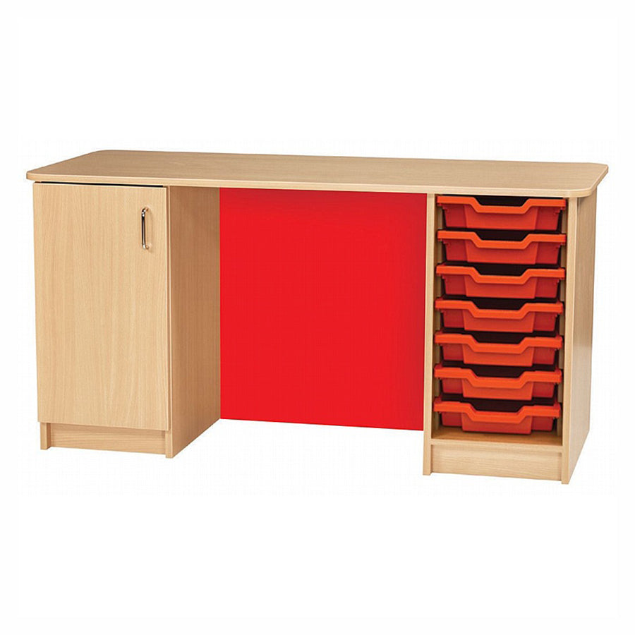 Kubbyclass® Double Pedestal 7 Tray Desk