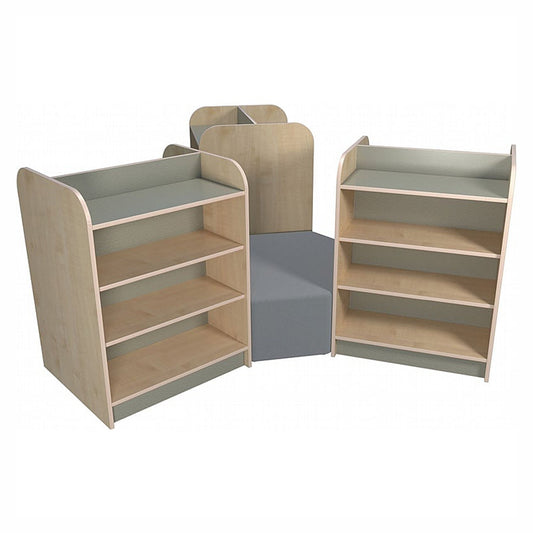 KubbyClass® Double Bookcase Library Island (Set S)