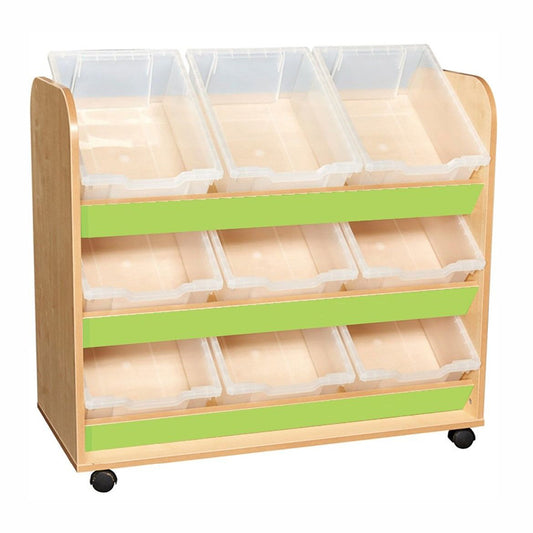 Kubbyclass Three Tier 9 Tray Easy Access Trolley