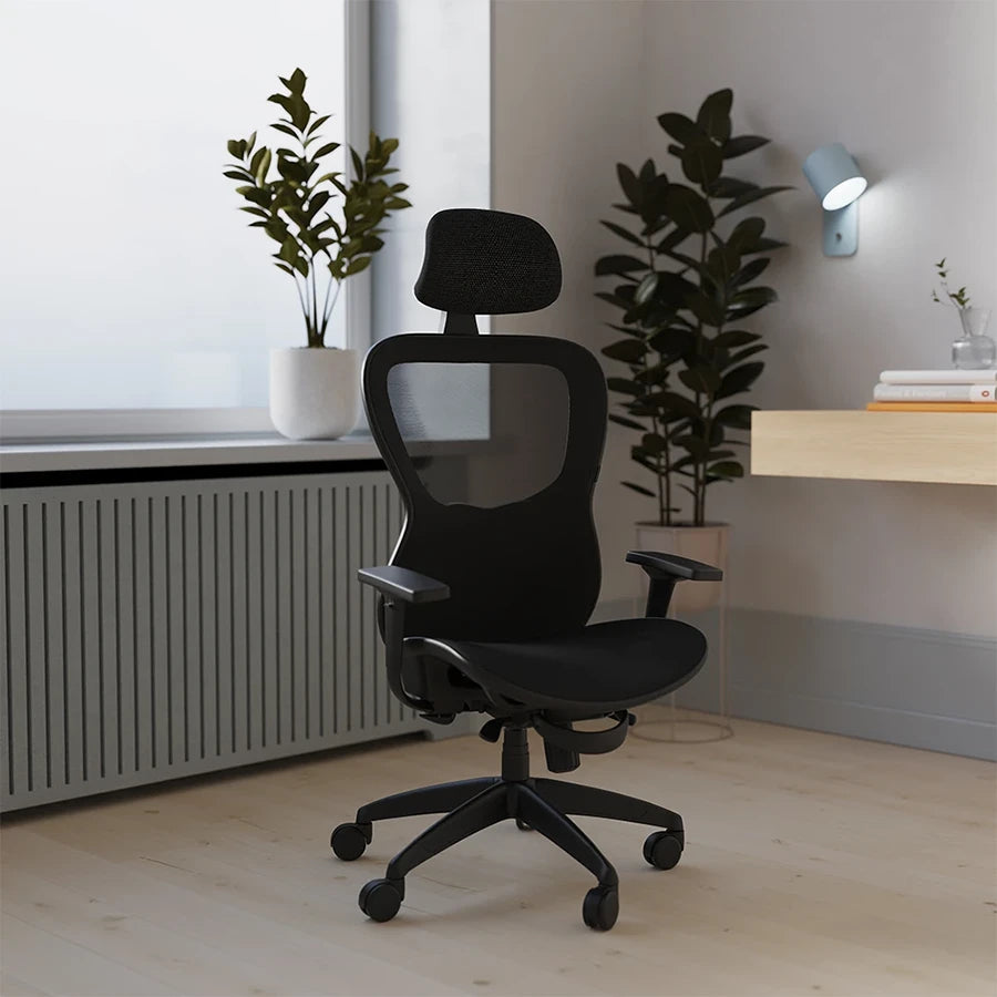 Stealth Shadow High Mesh Back Ergonomic Posture Chair with Arms