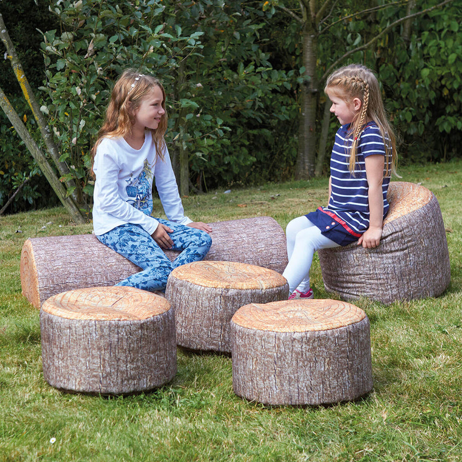 Learn About Nature Woodland Tree Stump Stool Set Pack Of 4