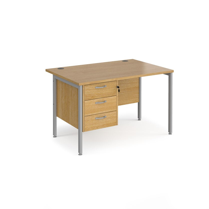 Maestro 25 H Frame Straight Desk with 1 pedestal (Available in 4 sizes)