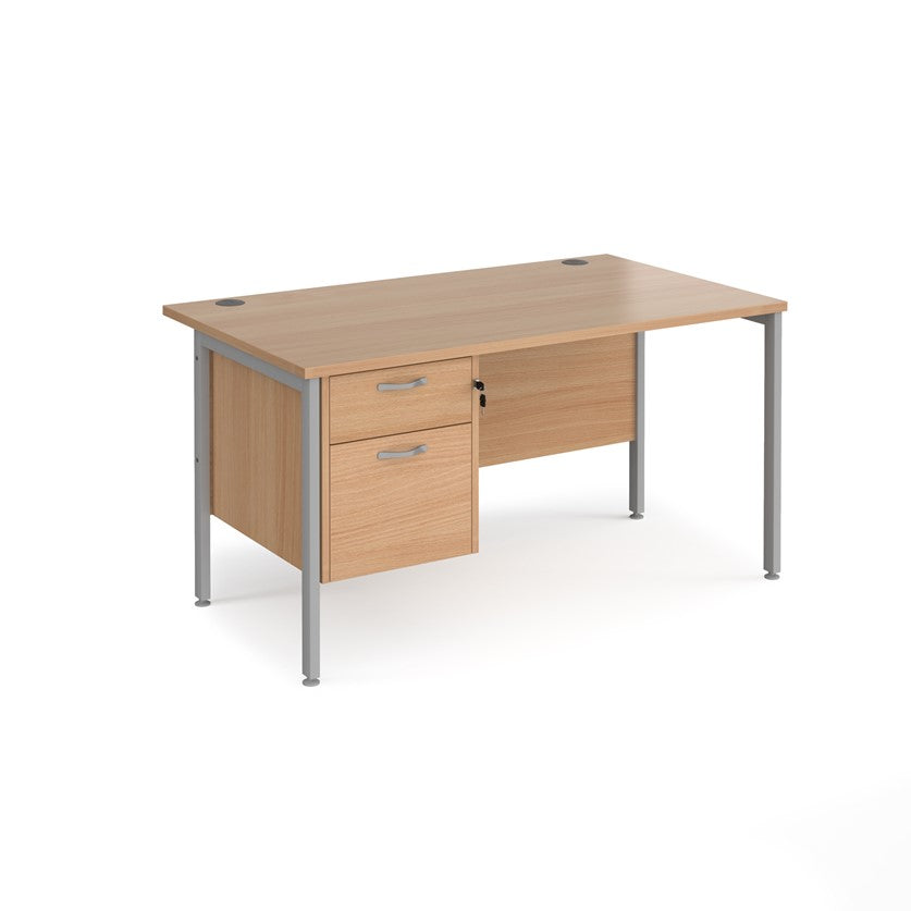 Maestro 25 H Frame Straight Desk with 1 pedestal (Available in 4 sizes)