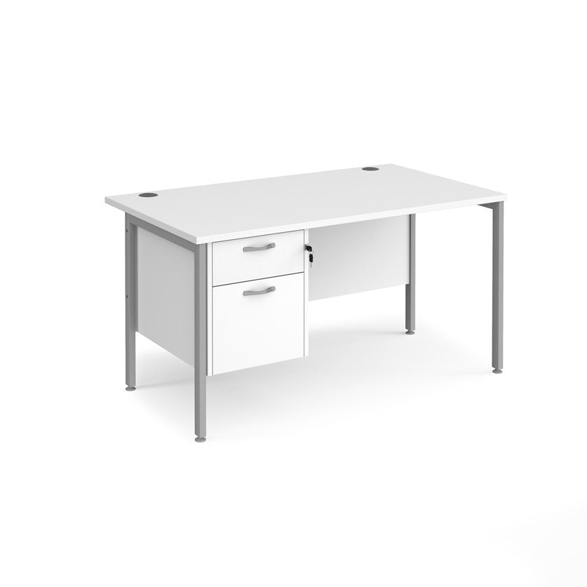 Maestro 25 H Frame Straight Desk with 1 pedestal (Available in 4 sizes)