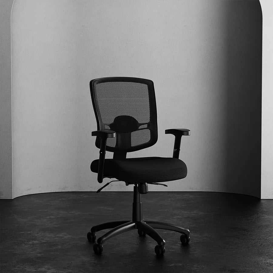 Portland II Medium Mesh Back Task Operator Office Chair with Arms