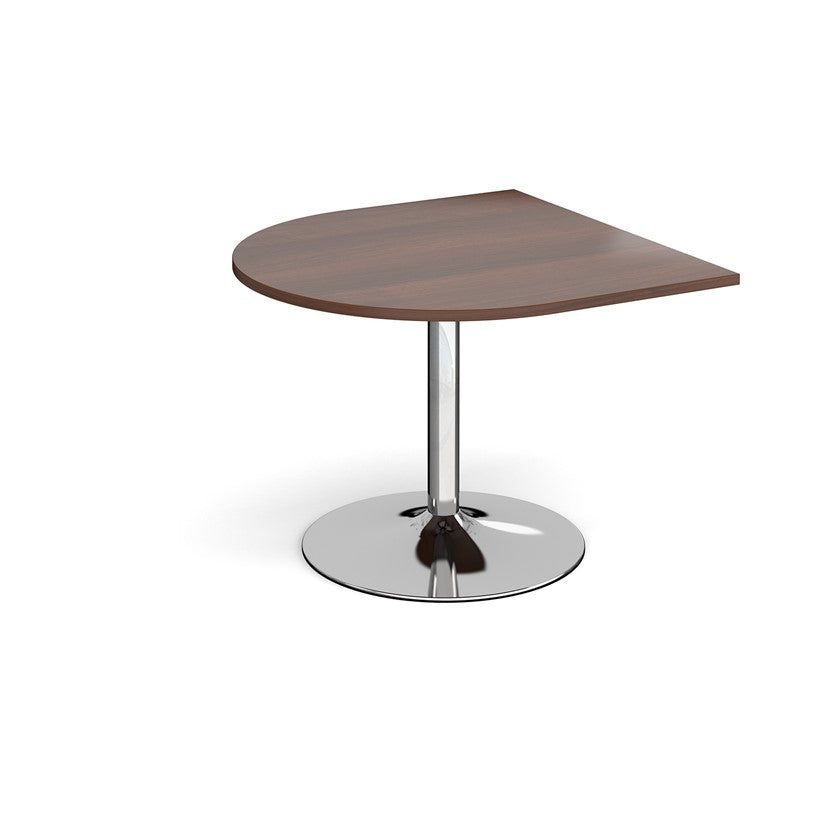 Trumpet Base Boardroom Radial End Extension Table