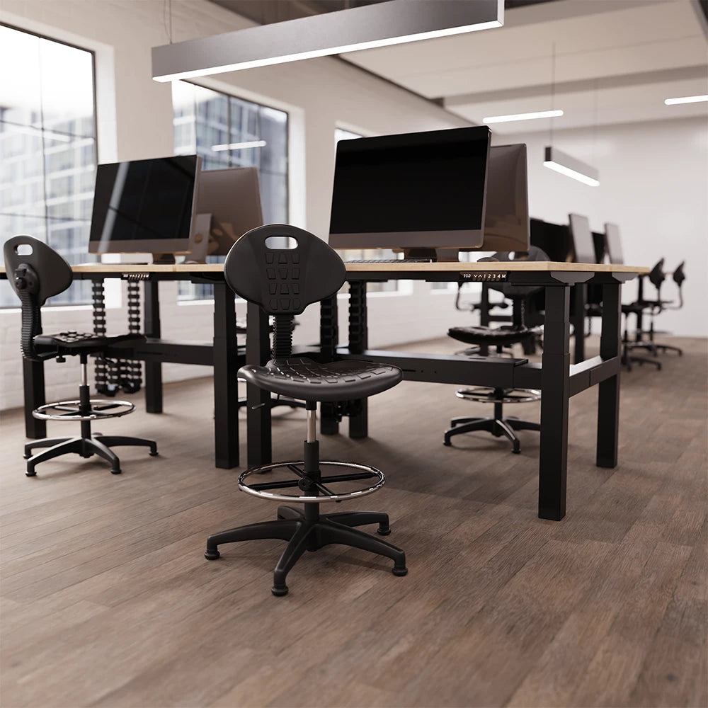 Malaga Polyurethane Medium Back Hi Rise Draughtsman Task Operator Office Chair