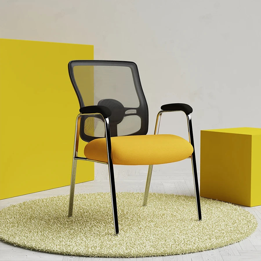 Portland Medium Mesh Back (Straight Leg) Visitor Chair with Arms