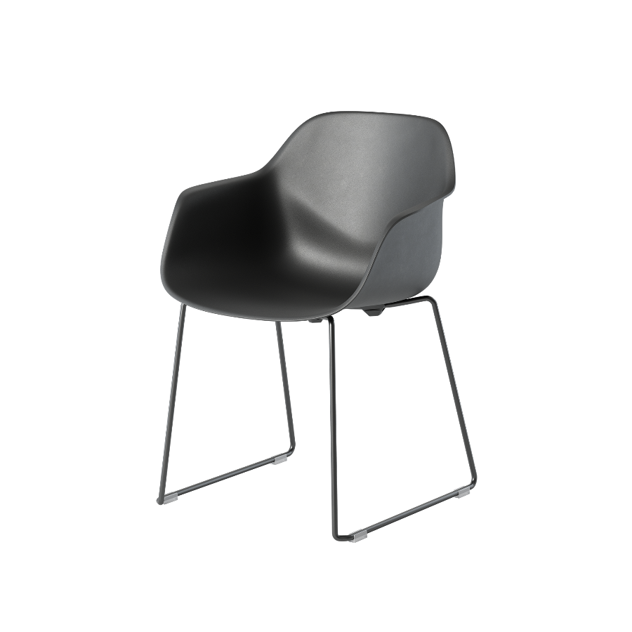 FourMe 88 bio-polypropylene skid frame chair