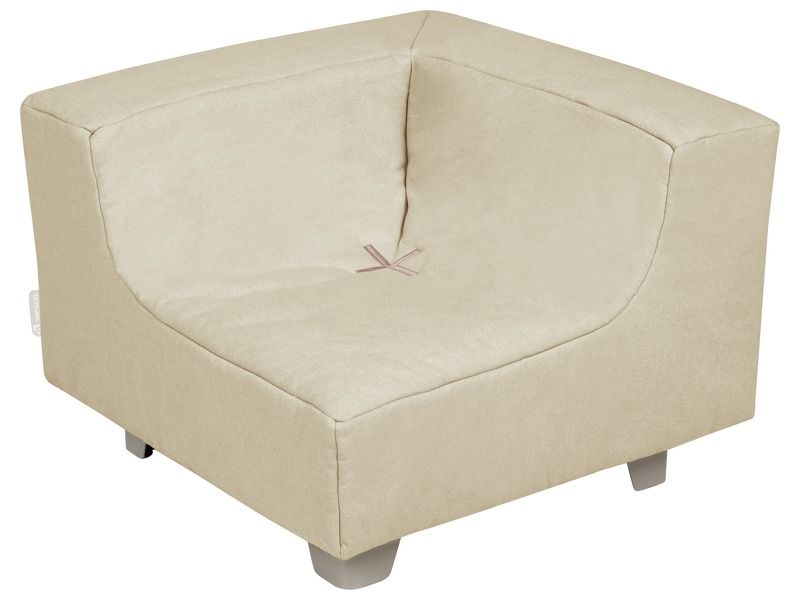 Low Corner Chair With Cocoon Comfort Metal Legs
