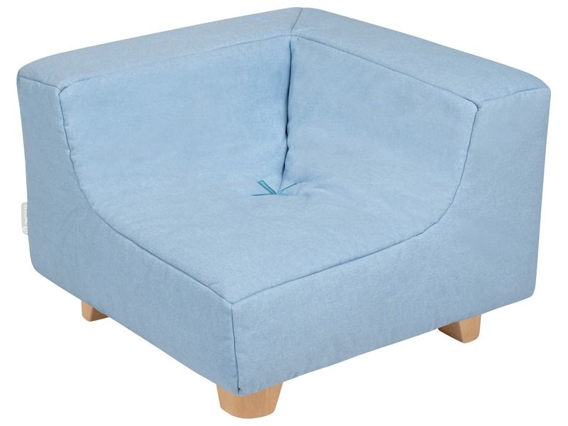 Low Corner Chair With Cocoon Comfort Wooden Legs