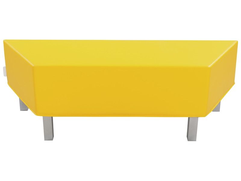 Delta Trapezium Pouffe With Metal Legs