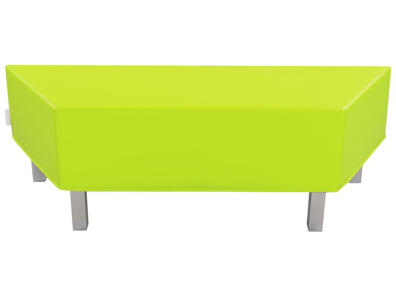 Delta Trapezium Pouffe With Metal Legs