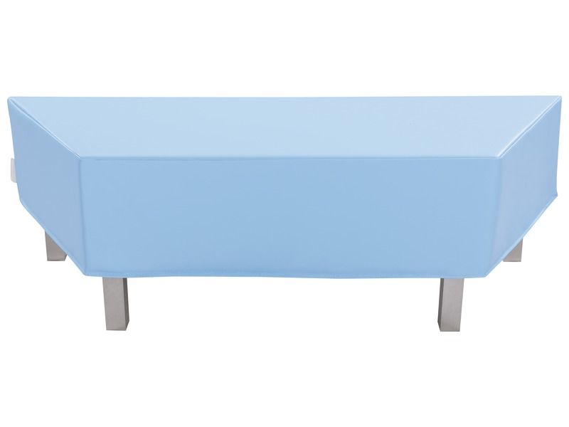 Delta Trapezium Pouffe With Metal Legs