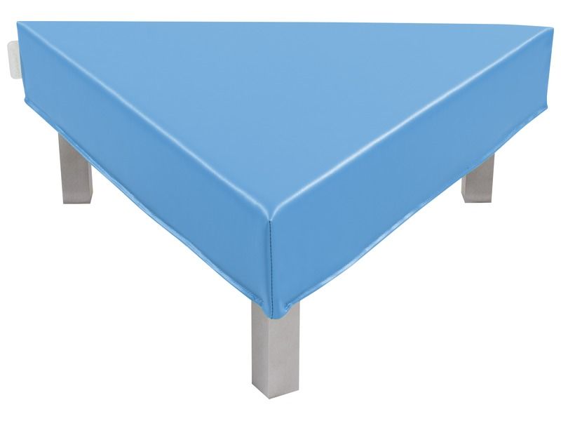 Delta Triangle Pouffe With Metal Legs
