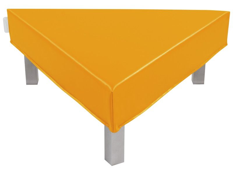 Delta Triangle Pouffe With Metal Legs