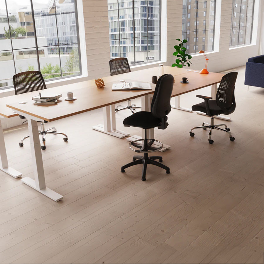Air Height Adjustable Slimline Desk With Cable Ports