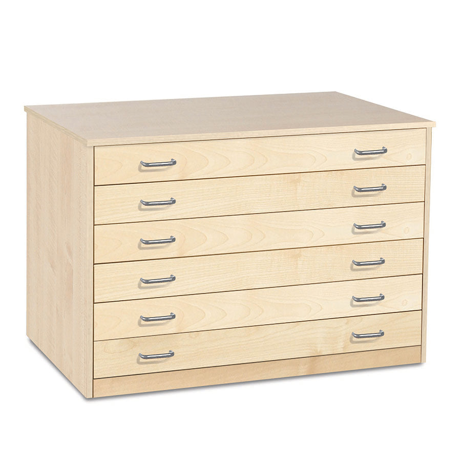 6 Drawer Plan Chest with Drawer Stops Static or Mobile