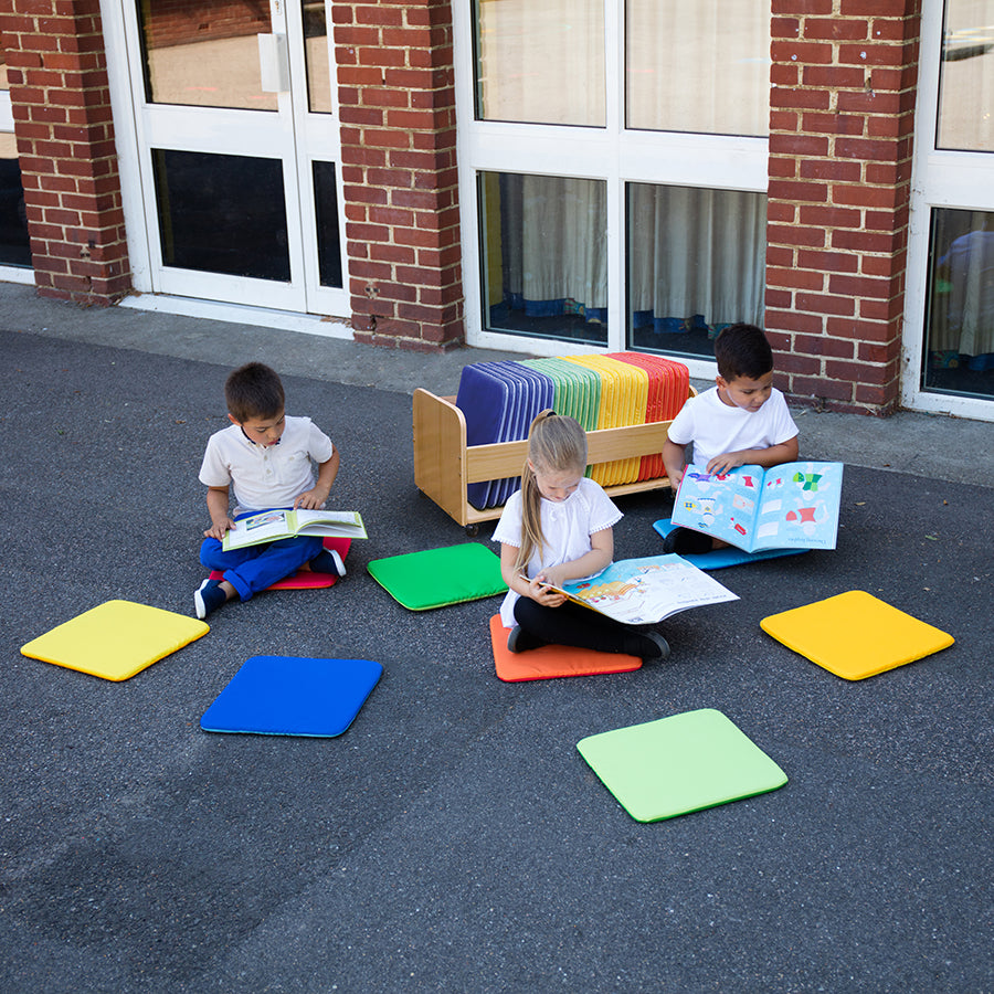 Rainbow™ Square Mats pack of 32 & Tuf 2™ Trolley