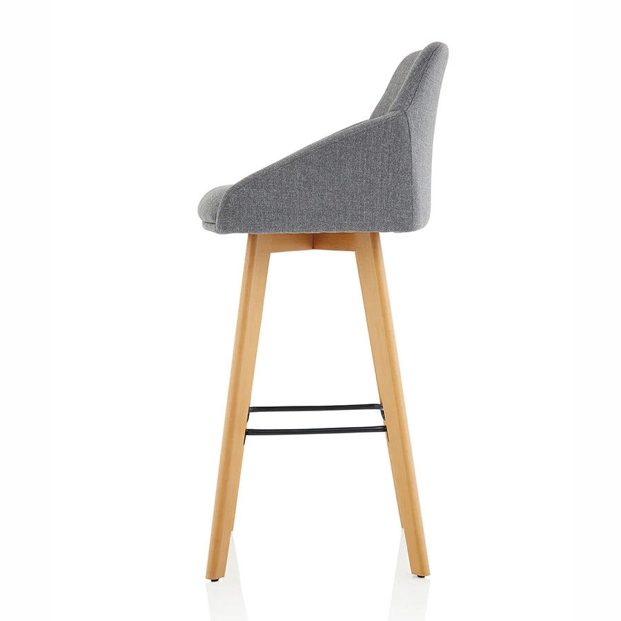 Carmen Wooden Leg High Stool
