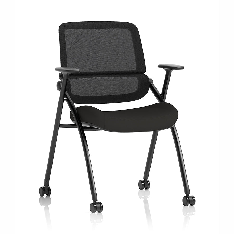 Capra Mesh Back Folding Office Training Chair Black 1