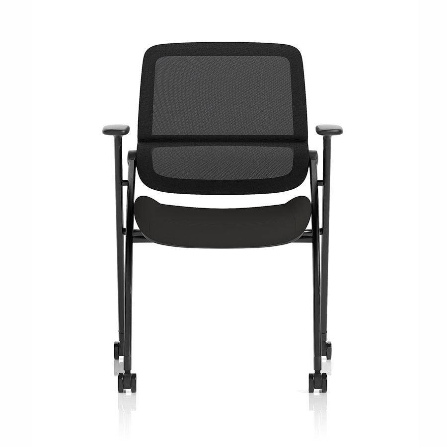 Capra Mesh Back Folding Office Training Chair Black 3