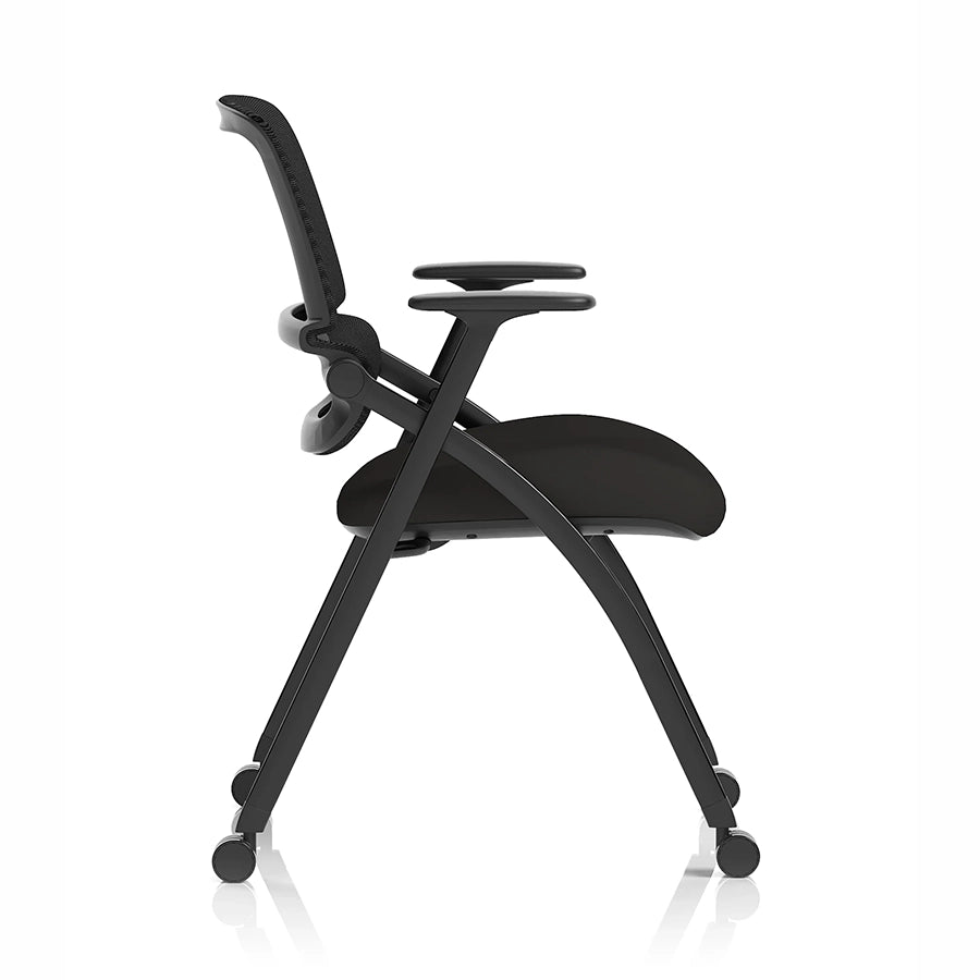 Capra Mesh Back Folding Office Training Chair Black 4