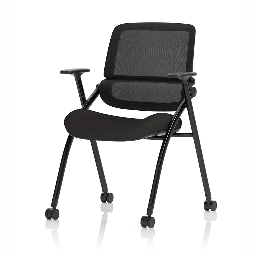 Capra Mesh Back Folding Office Training Chair Black 9