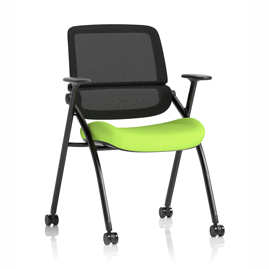 Capra Mesh Back Folding Office Training Chair in Bespoke Myrrh Green Colour