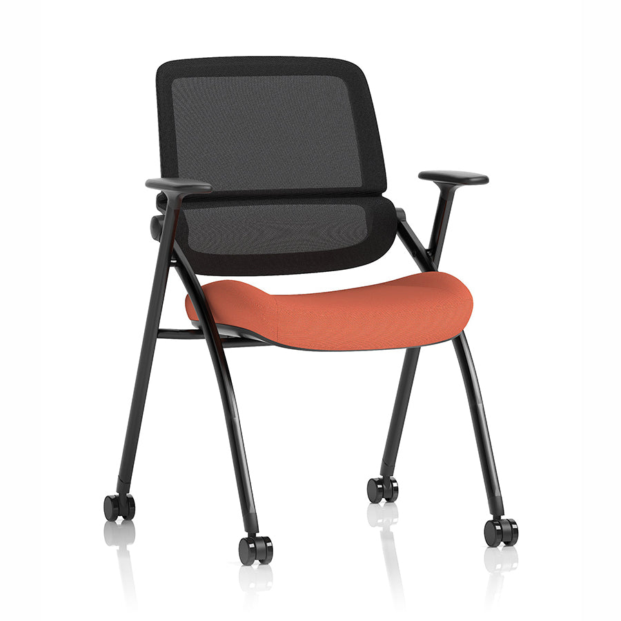 Capra Mesh Back Folding Office Training Chair in Bespoke Quest Crab Colour