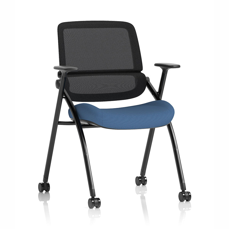 Capra Mesh Back Folding Office Training Chair in Bespoke Quest Limpet Colour