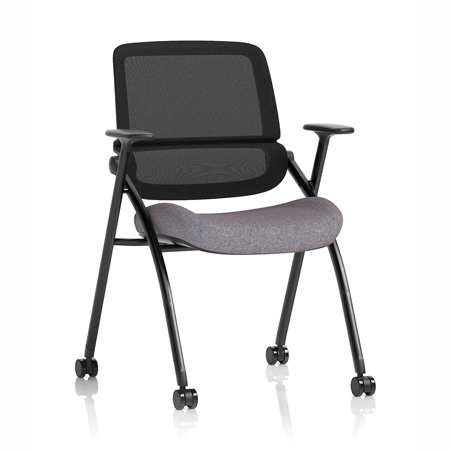 Capra Mesh Back Folding Office Training Chair in Bespoke Rivet Fuse Colour