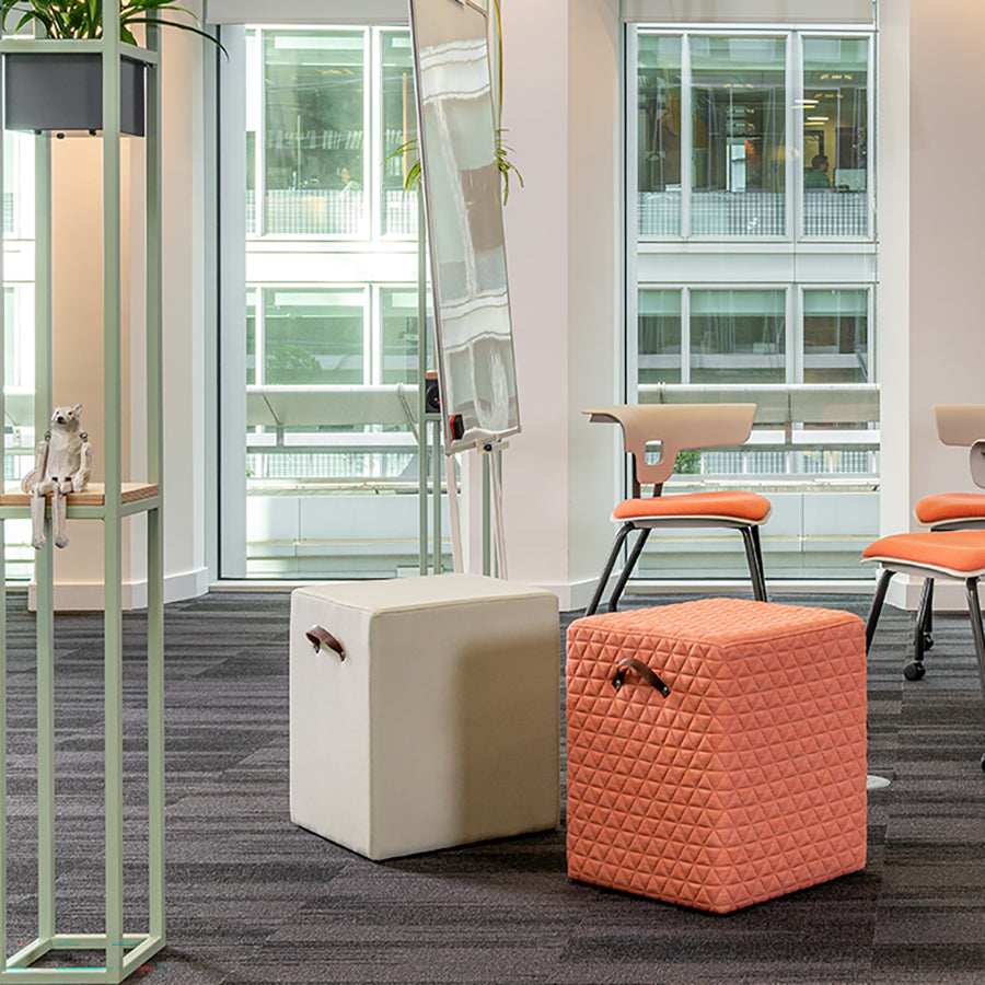 Colonnade Cube Square Pouffe