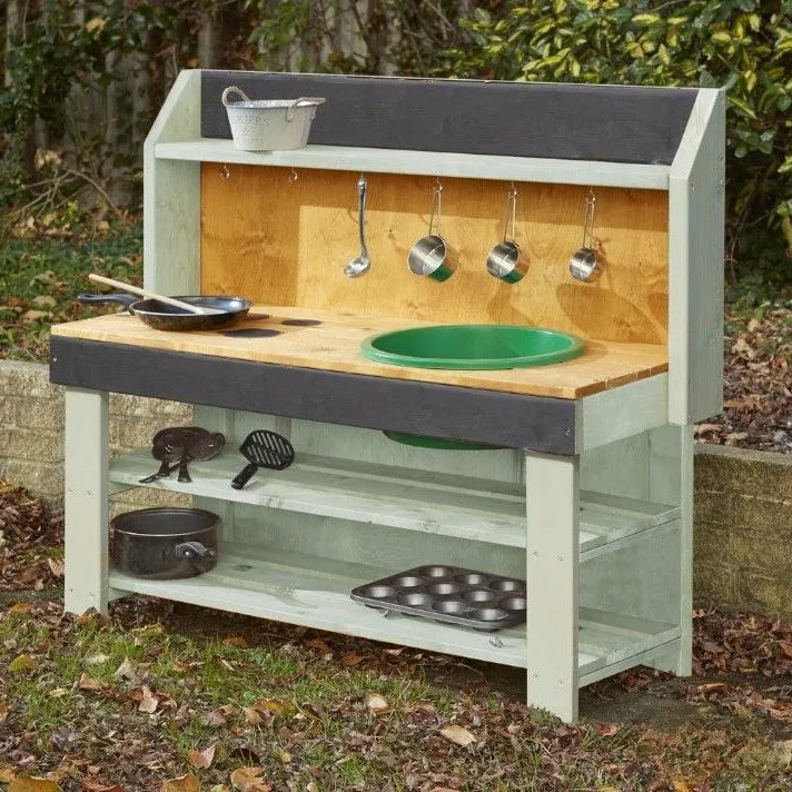 Cosy Country Green Large Mud Pie Outdoor Childrens Kitchen 34842