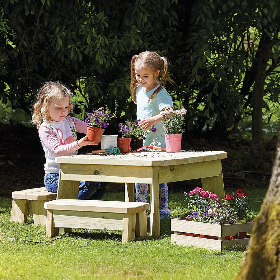 Square Table & Bench Set (2 sizes)
