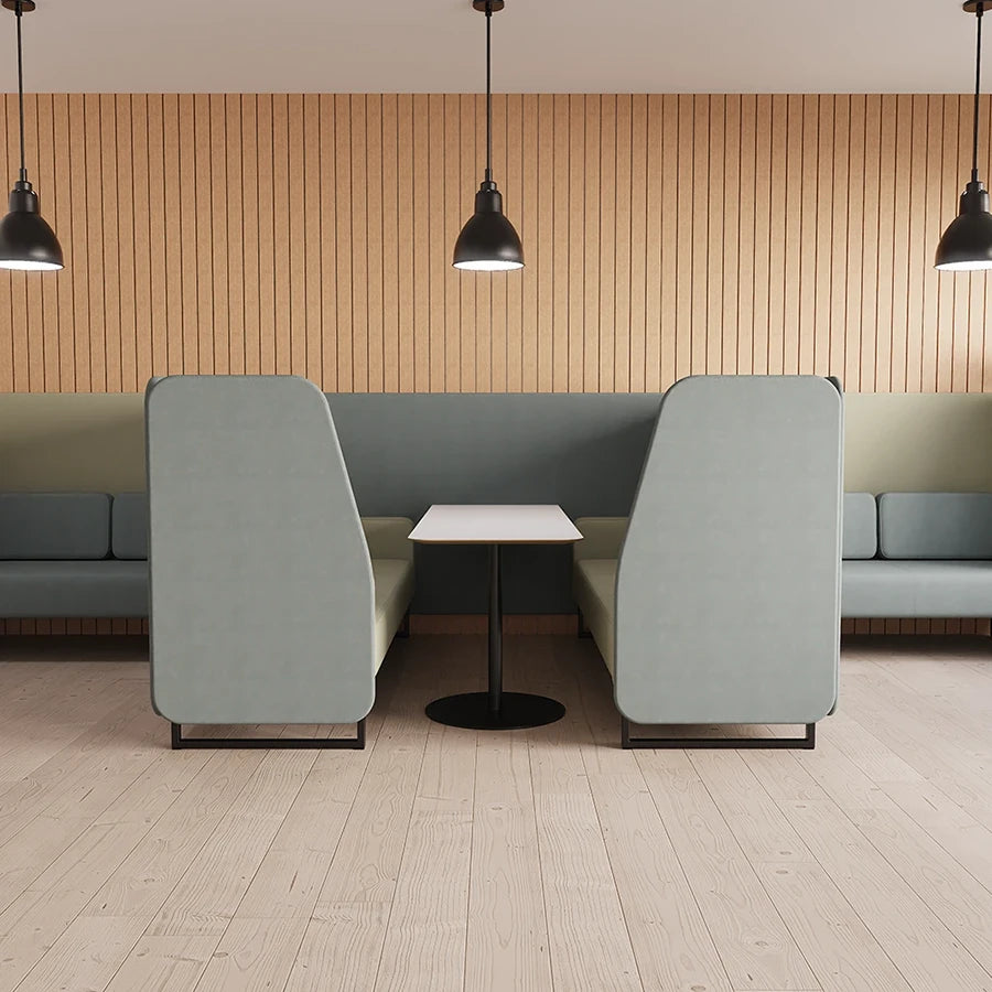 Brixworth Booth in Two Tone - 4 Seater with Grey Table