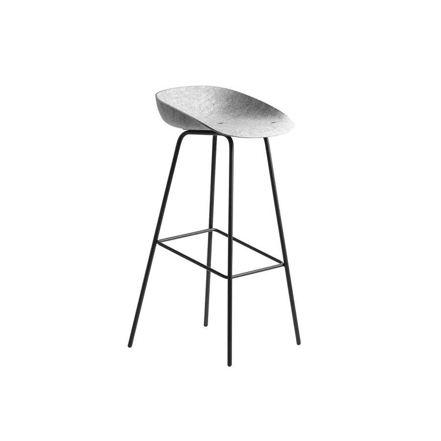 Felt High Metal Wire Frame Barstool with Upholstered Seat