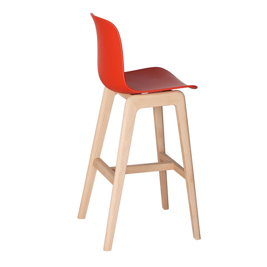 Flux Beech Wood 4 Leg Stool
