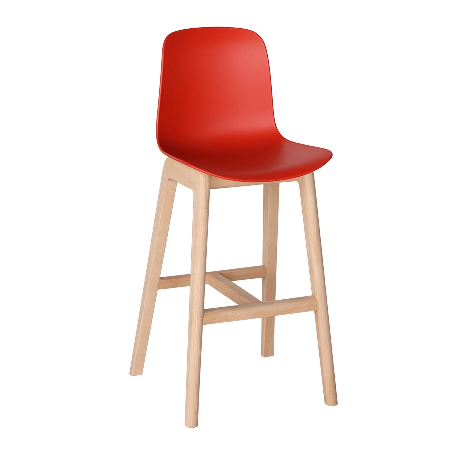 Flux Beech Wood 4 Leg Stool