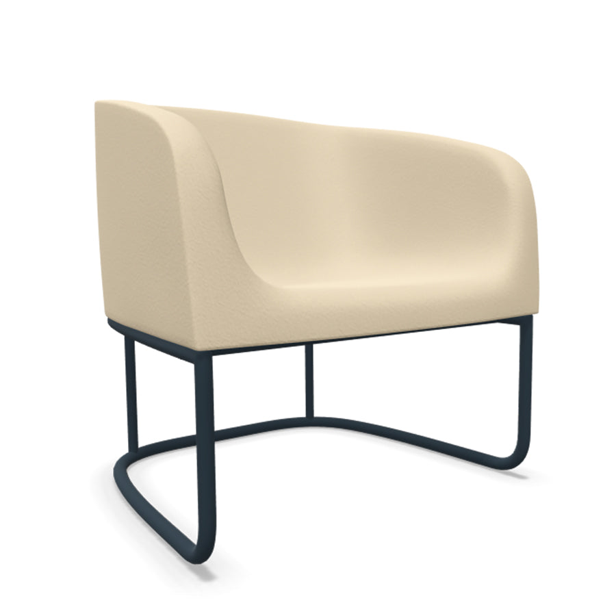Gummy Bear Metal Frame Leg Outdoor Chair Beige Melange
