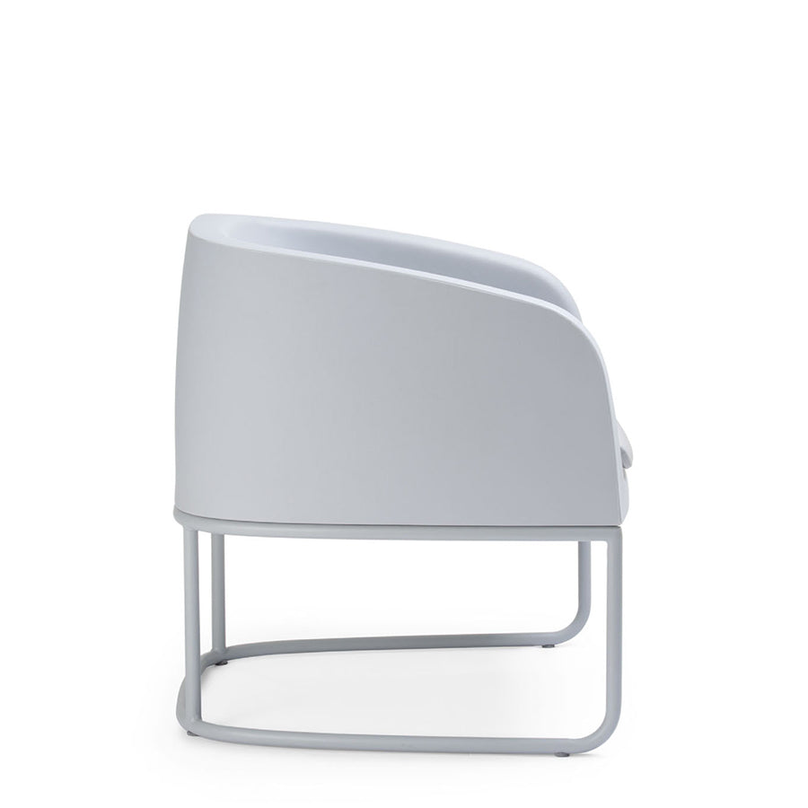 Gummy Bear Metal Frame Leg Outdoor Chair Grey Melange Side