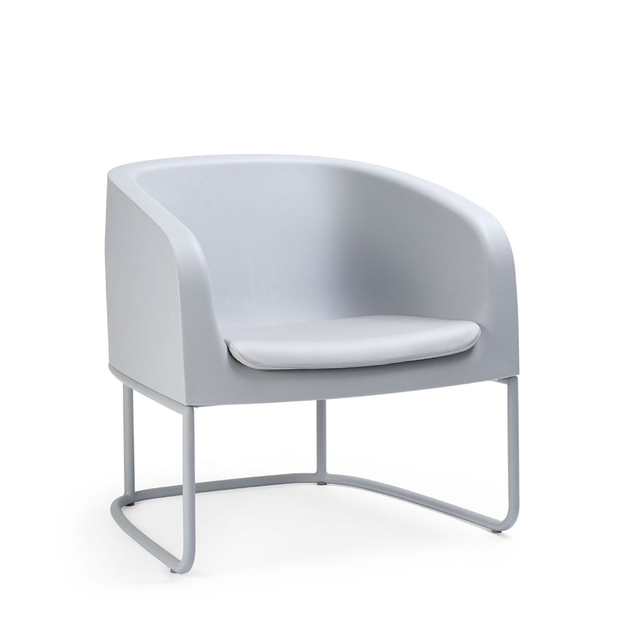 Gummy Bear Metal Frame Leg Outdoor Chair Grey Melange with seat pad 1