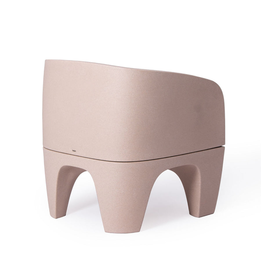 Gummy Bear Moulded Leg Outdoor Chair Beige Melange back side