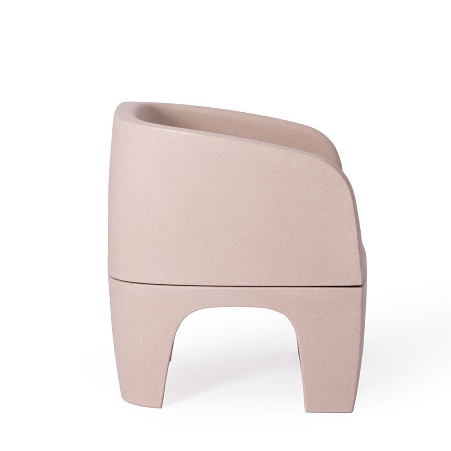 Gummy Bear Moulded Leg Outdoor Chair Beige Melange side