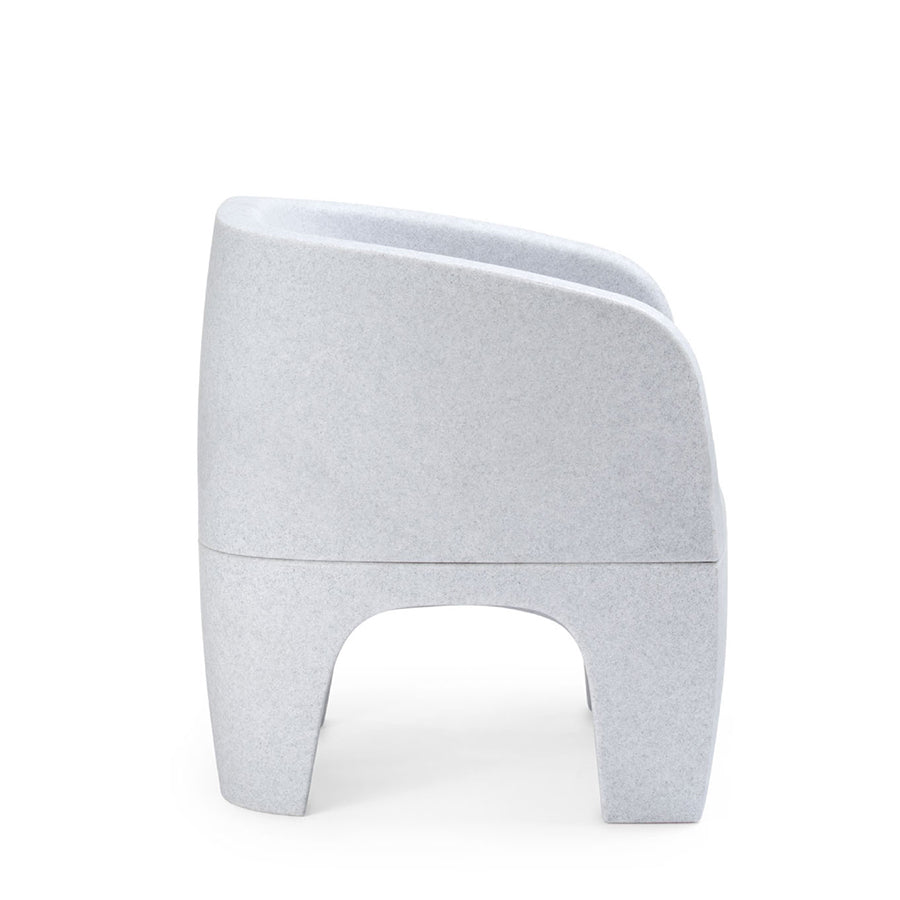 Gummy Bear Moulded Leg Outdoor Chair Grey Melange Side