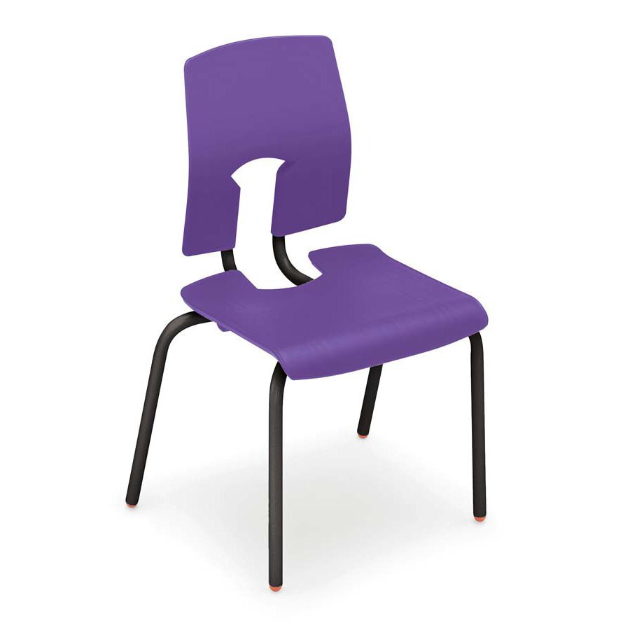 Hille SE Classic Chair Purple Seat and Back with Black Frame CS30128