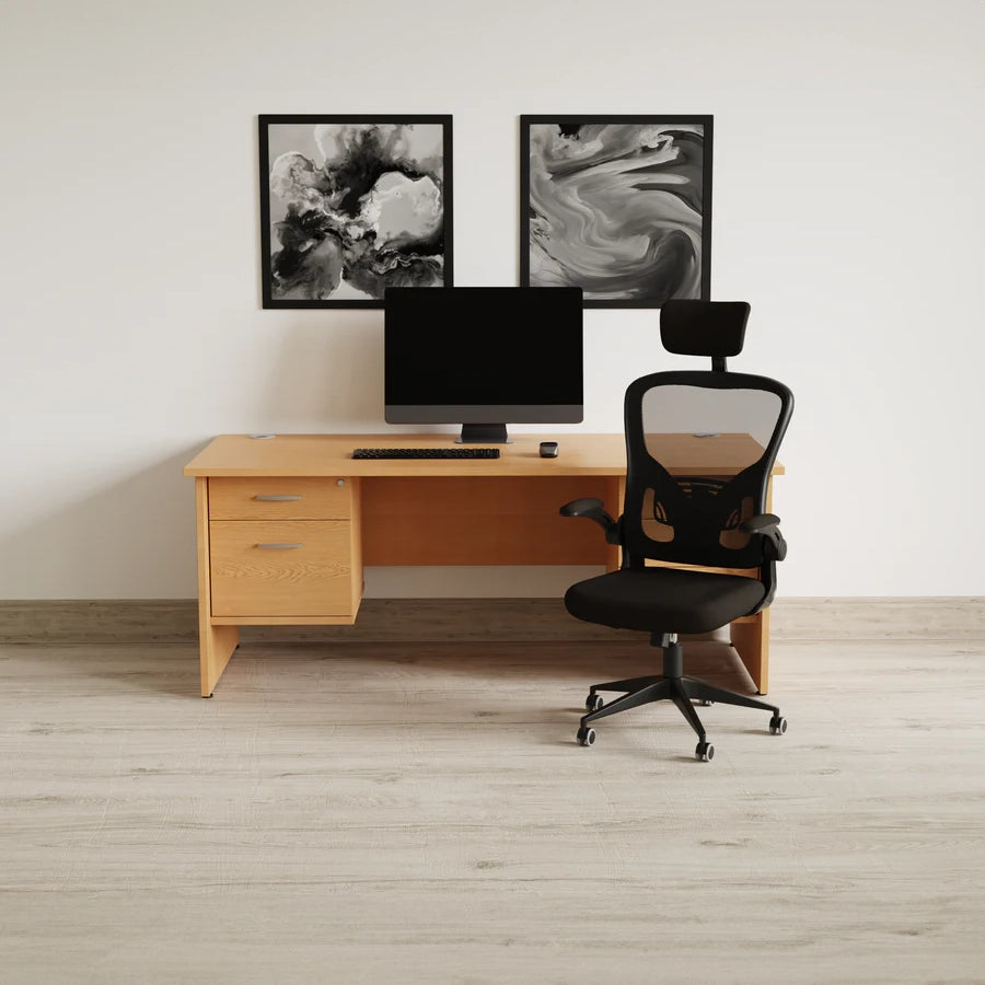 Ace Executive Mesh Chair With Folding Arms