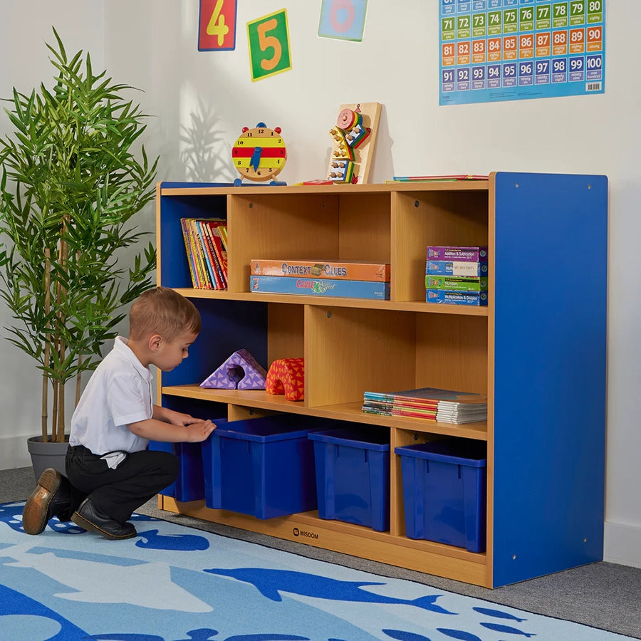 Milan 8 Compartment Cabinet with 4 Blue Trays