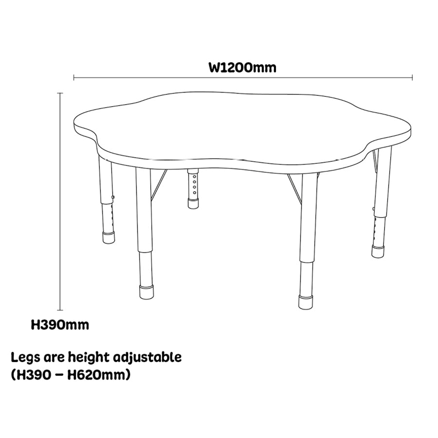 Milan Height Adjustable Flower Table